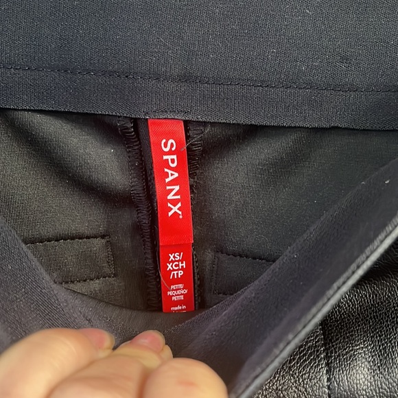 Spanx Black vegan Leather wide leg - Picture 3 of 4